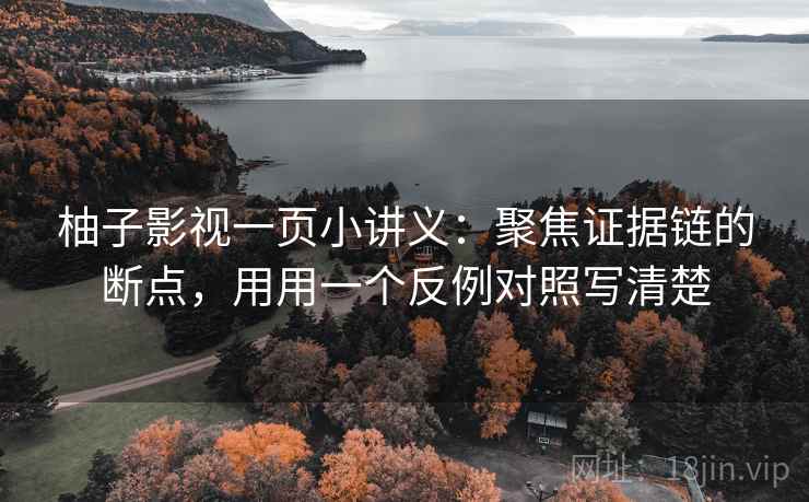 柚子影视一页小讲义：聚焦证据链的断点，用用一个反例对照写清楚